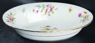 Minton Marlow (Newer,Wreath Backstamp) 10 Oval Vegetable Bowl, Fine China Dinne