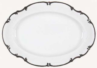 Hutschenreuther Revere (White) 11 Oval Serving Platter, Fine China Dinnerware  