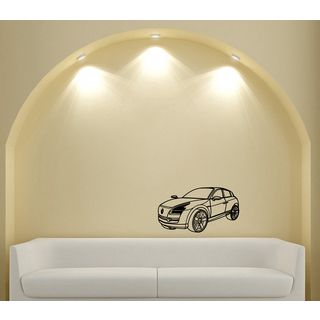 Car Vinyl Wall Decal (Glossy blackMaterials VinylQuantity One (1)Setting IndoorsDimensions 25 inches wide x 35 inches long )