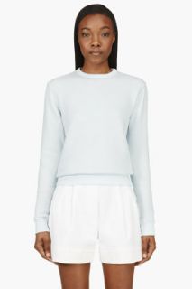 T By Alexander Wang Blue French Terry Crewneck Sweatshirt