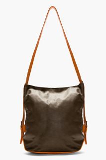 Carven Brown And Black Hybrid Tote