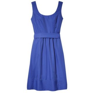 TEVOLIO Womens Taffeta Scoop Neck Dress with Removable Sash   Athens Blue   4