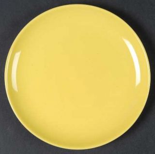 Poole Pottery Poo3 Bread & Butter Plate, Fine China Dinnerware   Solid Yellow Fr