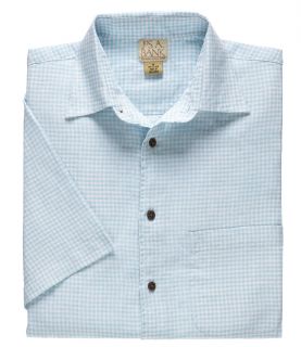 VIP Linen Point Collar Short Sleeve Pattern Sportshirt by JoS. A. Bank Mens Dre