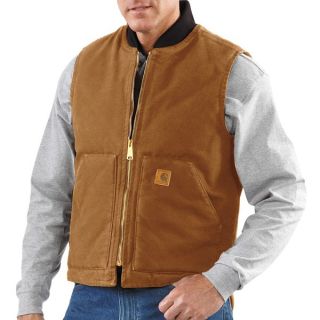 Carhartt Sandstone Duck Vest   Insulated (For Men)   CARHARTT BROWN (2XL )