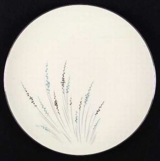 Edwin Knowles Fantasy Dinner Plate, Fine China Dinnerware   Blue & Black Floral