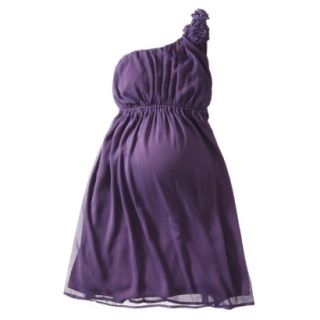 Merona Maternity One Shoulder Rosette Dress   Shiny Plum XXL