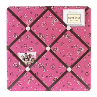 Sweet Jojo Designs Western Cowgirl Pink Photo Bulletin Board (CottonDimensions 14 inches high x 14 inches wide)