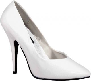 Womens Pleaser Seduce 420   White Patent High Heels