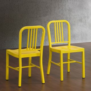 Lemon Metal Side Chairs (set Of 2)