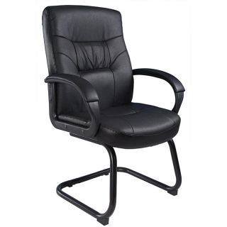 Boss Mid back Leatherplus Bonded Leather Guest Chair