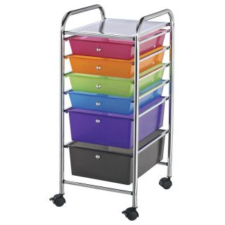Blue Hills Storage Cart with Multi Colored Drawers   SC10MC