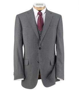 Joseph 2 Button Wool Vested Suit with Plain Front Trousers JoS. A. Bank