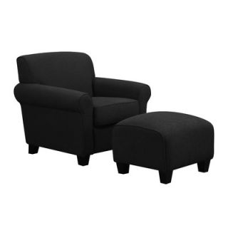 Handy Living Winnetka Chair and Ottoman WTK1 CU LIN Color Black