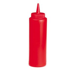 Tablecraft 8 oz Ketchup Squeeze Dispenser w/ Cone Tip & Red Top, Soft Polyethylene