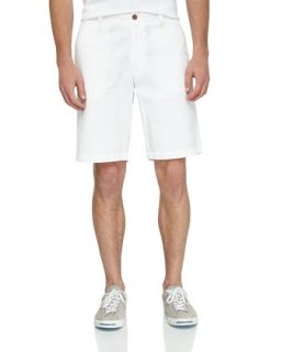 Canvas Chino Walking Shorts, White