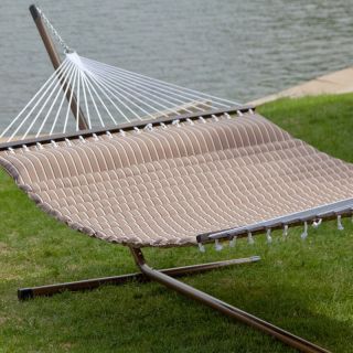  Island Bay 13 ft. Cocoa Pillowtop Hammock with Faux Woodgrain Stand