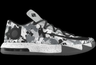 KD VI iD Custom Mens Basketball Shoes   Grey