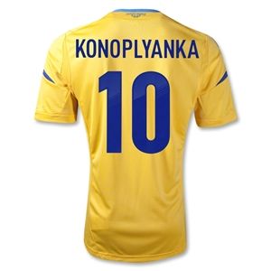 adidas Ukraine 2012 KONOPLYANKA Home Soccer Jersey