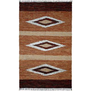 Chindi Diamonds Leather Rug (5 X 8) (BlackPattern SolidMeasures 0.125 inch thickTip We recommend the use of a non skid pad to keep the rug in place on smooth surfaces.All rug sizes are approximate. Due to the difference of monitor colors, some rug color