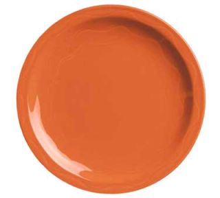 Syracuse China Plate w/ Cantina Carved Pattern & Shape, Flint Body, 9 in, Cayenne
