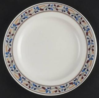 Mikasa Hacienda Salad Plate, Fine China Dinnerware   Tan,Burgundy&Blue Flowers O