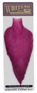 Whiting American Hackle Cape, Pink, Type Dyed