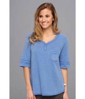 Karen Neuburger IVP Elbow Sleeve Henley Top Womens Pajama (Blue)