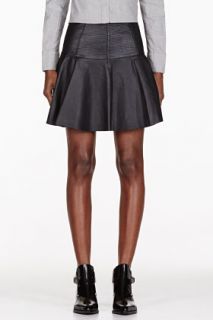 Rag And Bone Black Panelled Leather Skirt