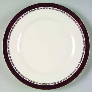 Alfred Meakin Kingsdale Maroon (Cream) Salad Plate, Fine China Dinnerware   Crea