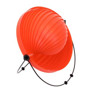 Modern Red Shell Table Lamp (Red, blackSetting Indoor Fixture finish Black metal frameSwitch In line switchShade type Pose able polypropylene UL listed Overall Dimensions 13.75 inches diameter x 15 inches high Number of bulbs Takes one 25 watt incan