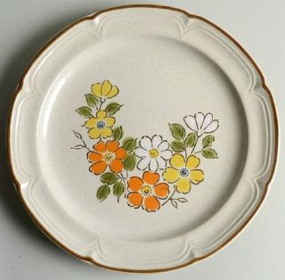 Hearthside Spring Garden Dinner Plate, Fine China Dinnerware   Baroque, Brown Tr