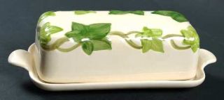 Franciscan Ivy (American) 1/4 Lb Covered Butter, Fine China Dinnerware   America