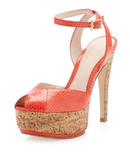 Maddy Peep Toe Platform Sandal, Flamingo