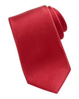 Neat Jacquard Contrast Tail Tie, Red/Black