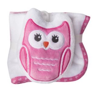 Circo Newborn Girls 3 Pack Washcloth with Owl Scrubbie Set   Pink