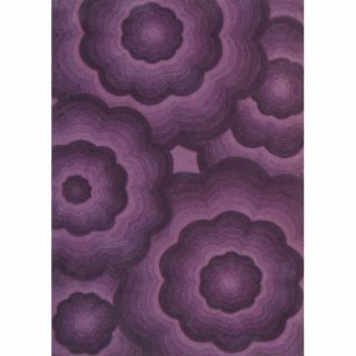 Nuloom Handmade Moda Floral Plum Wool Rug (5 X 8)