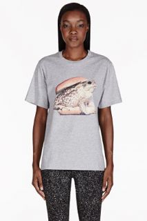 Msgm Grey Frog Burger Toilet Paper Edition T_shirt