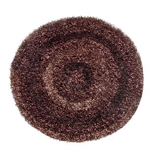 Sea Breeze Brown Shag Rug (4.9 inches Round)