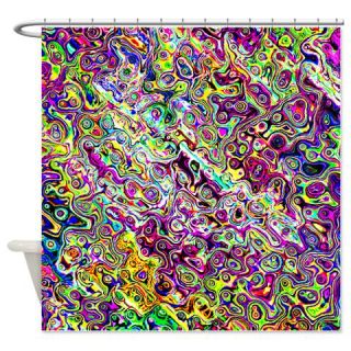  Psychedelic Rainbow Swirling Colors Shower Curtain  Use code FREECART at Checkout