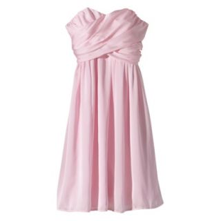 TEVOLIO Womens Plus Size Satin Strapless Dress   Pink Lemonade   28W