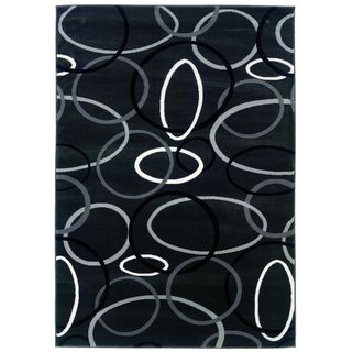 Charcoal Abstract Accent Rug (22 X 33)