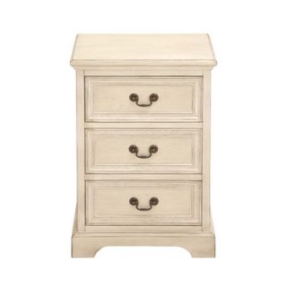 Woodland Imports 3 Drawer Nightstand 96195/96212 Color Off White