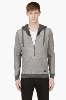 Diesel Grey Waffled Simbol Hoodie