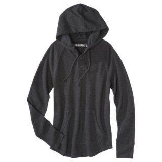 Mossimo Supply Co. Mens Long Sleeve Hooded Pullover   Ebony XXL
