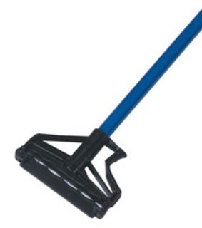 Carlisle 60 Mop Handle   Flexible Plastic Head, Fiberglass, Blue