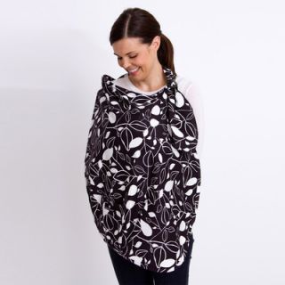 Balboa Baby Nursing Cover in Black and White Leaf 10205