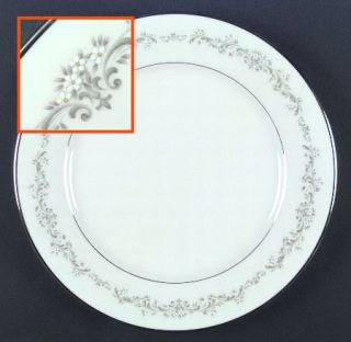 Noritake Parkridge Dinner Plate, Fine China Dinnerware   White Daisies, Green/Gr