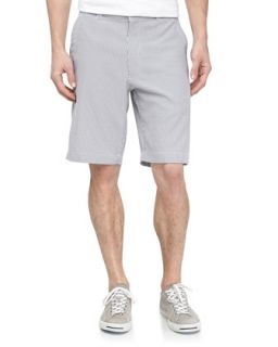 Seersucker Golf Shorts, Bright White