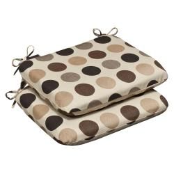 Pillow Perfect Outdoor Brown/ Beige Polka Dot Seat Cushions With Sunbrella Fabric (set Of 2) (Brown/beige polka dotMaterials 100 percent Sunbrella acrylicFill 100 percent virgin polyester fiber fillClosure Sewn seam Weather resistant UV protection Care